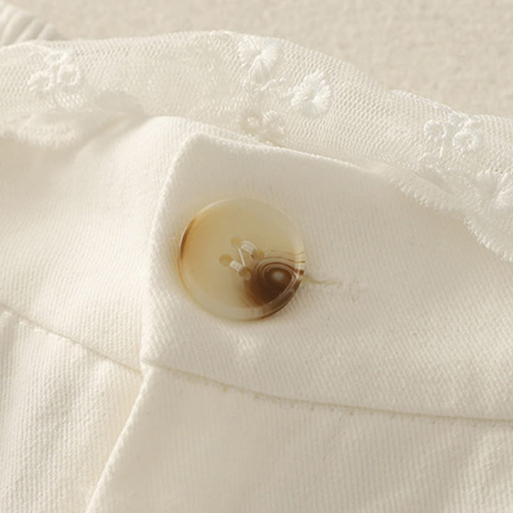 Buddha Stones Daily Solid Color Lace Belt Women's Wide Leg Cotton Pants With Pockets - image 12