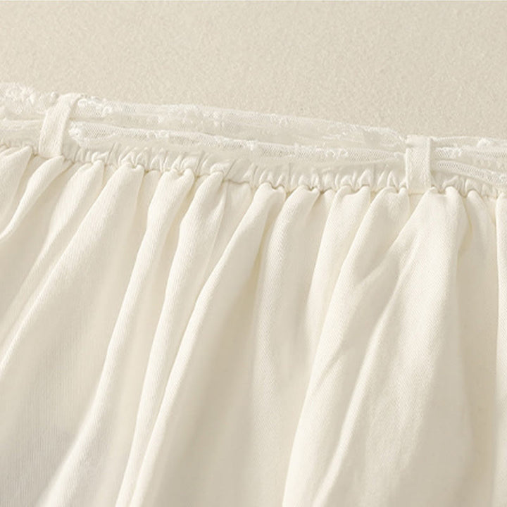 Buddha Stones Daily Solid Color Lace Belt Women's Wide Leg Cotton Pants With Pockets - image 9