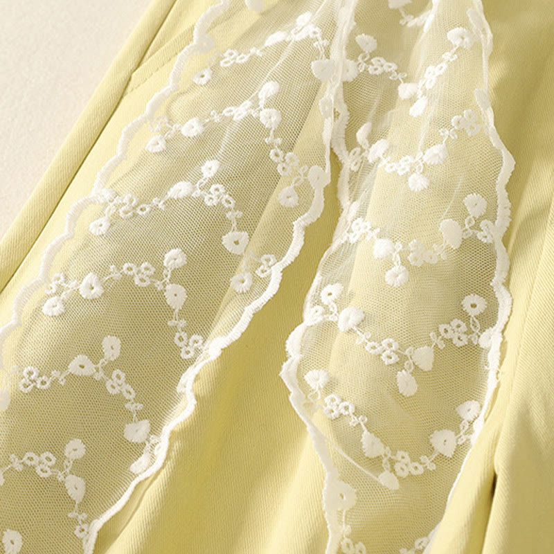 Buddha Stones Daily Solid Color Lace Belt Women's Wide Leg Cotton Pants With Pockets - image 25