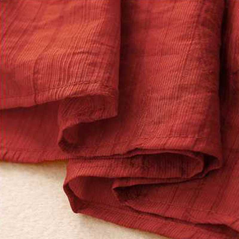 Buddha Stones Casual Plain Crew Neck Half Sleeve Viscose Fiber Midi Dress With Pockets - image 7