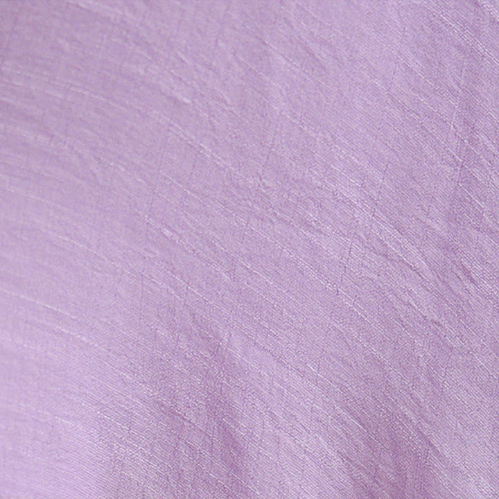 Buddha Stones Casual Plain Frog-Button Crew Neck Three Quarter Sleeve Cotton Midi Dress - image 12