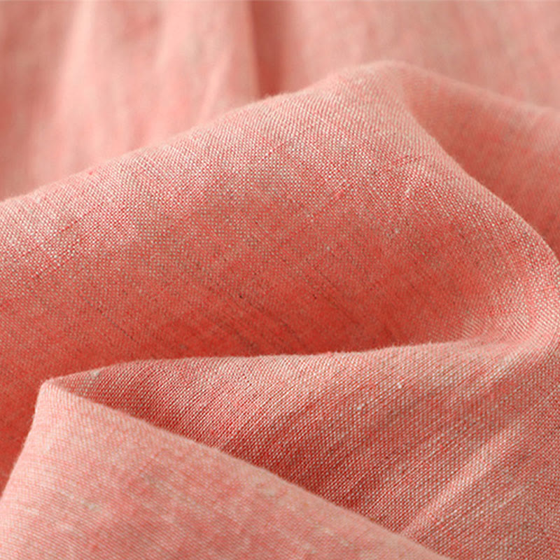 Buddha Stones Casual Plain Buttons Women's Cotton Linen Half Sleeve Shirt - image 18