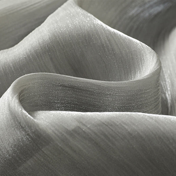 Buddha Stones Light Gray Pleated Design Elastic Waist Women's Wide Leg Pants With Pockets - image 15