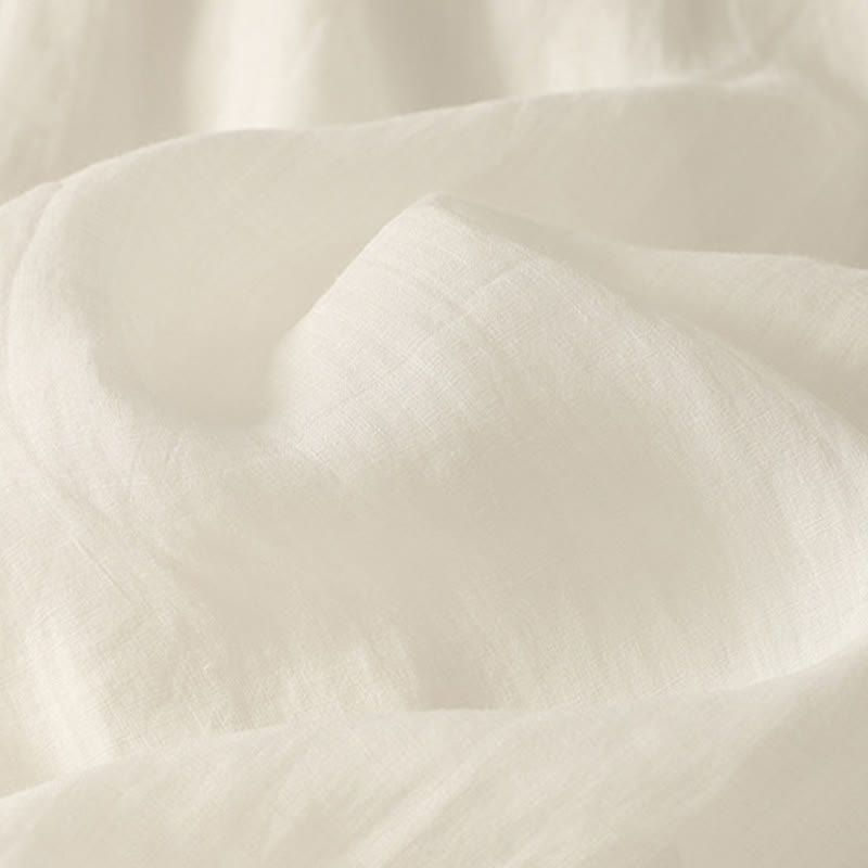 Buddha Stones 7-8 Length Elastic Waist Women's Wide Leg Cotton Linen Pants With Pockets - image 19