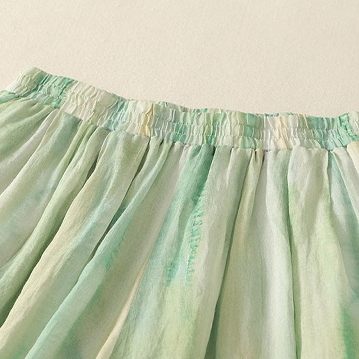 Buddha Stones 7-8 Length Elastic Waist Women's Wide Leg Cotton Linen Pants With Pockets - image 3