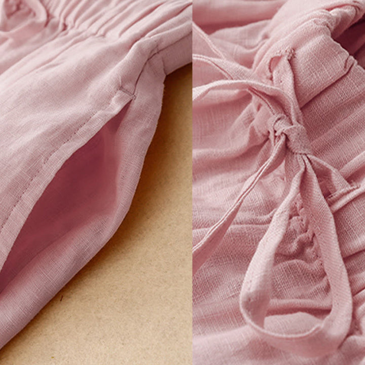 Buddha Stones Summer Elastic Waist Women's Capri Cropped Wide Leg Pants With Pockets - image 9