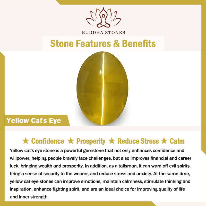 Buddha Stones Yellow Cat's Eye Stone Pearl Gourd Prosperity Bracelet - image 5