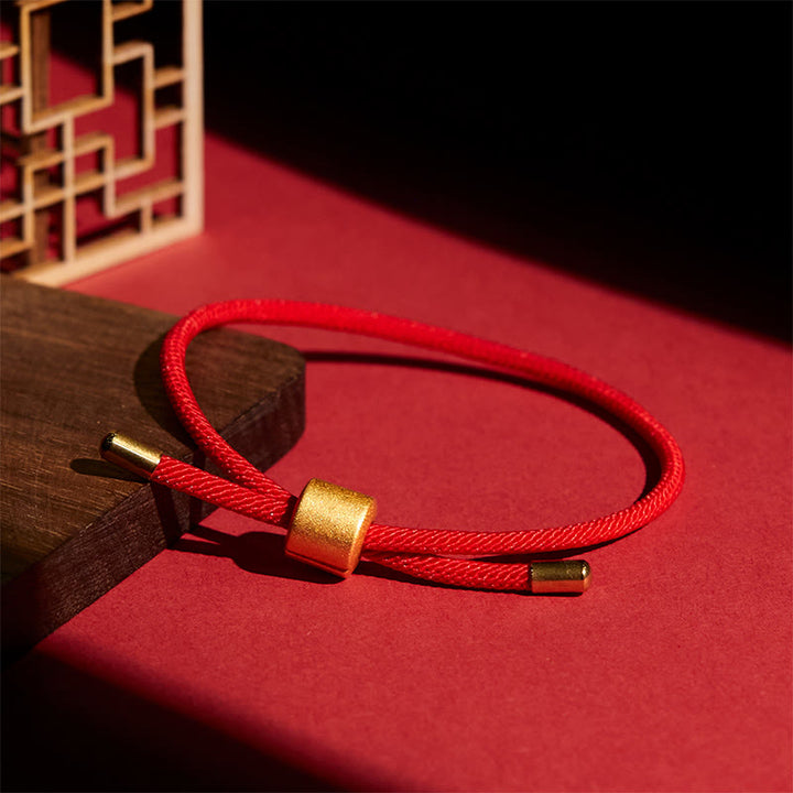 Buddha Stones Lucky Red String Bracelet