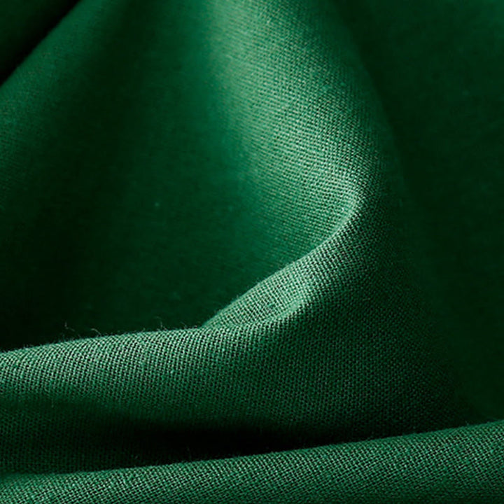 Buddha Stones Spring Flower Printed V-neck Half Sleeve Cotton Linen Midi Dress With Pockets - image 11