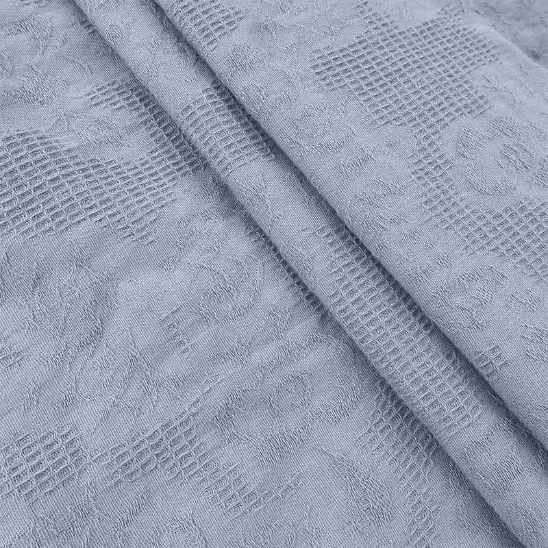 Buddha Stones Summer Jacquard Drawstring Pleated Design Cotton Linen Midi Dress With Pockets - image 21