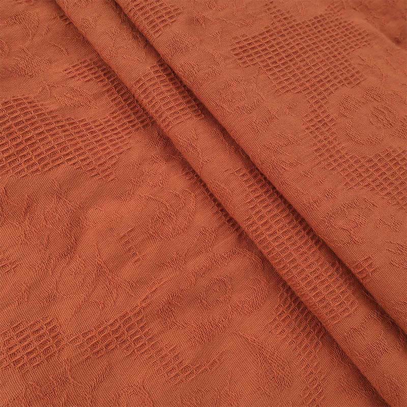 Buddha Stones Summer Jacquard Drawstring Pleated Design Cotton Linen Midi Dress With Pockets - image 3