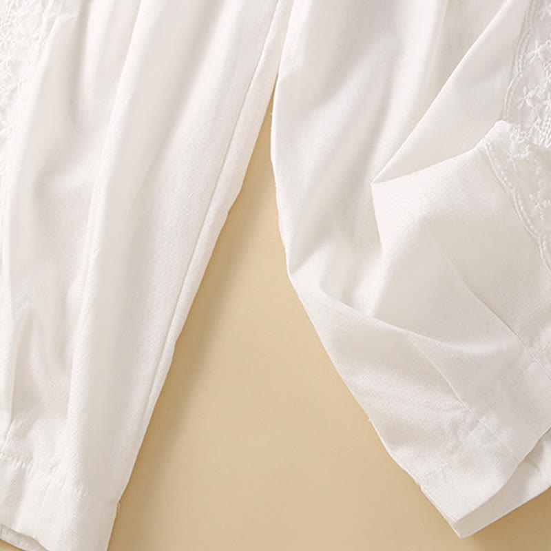 Buddha Stones Plain Lace Women's Harem Cotton Linen Pants With Pockets - image 23