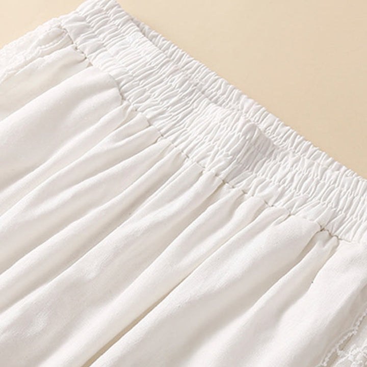 Buddha Stones Plain Lace Women's Harem Cotton Linen Pants With Pockets - image 24