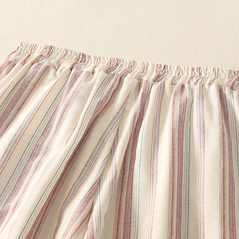Buddha Stones Color Vertical Stripes Cotton Women's Wide Leg Pants With Pockets - image 9