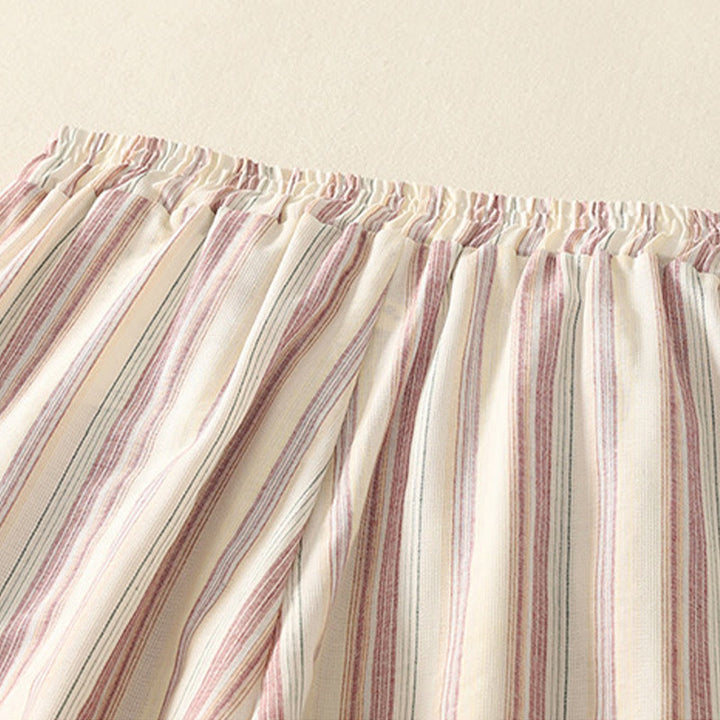 Buddha Stones Color Vertical Stripes Cotton Women's Wide Leg Pants With Pockets - image 9