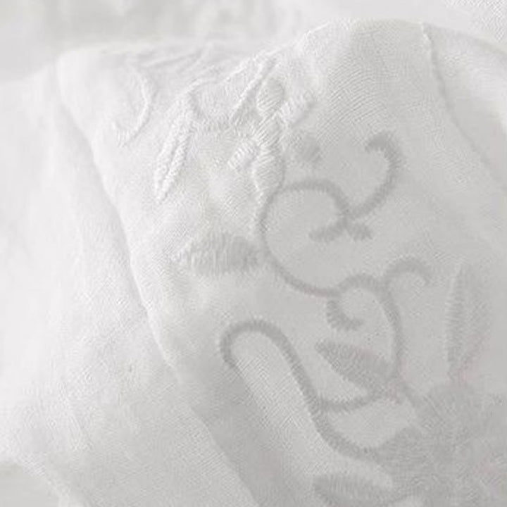 Buddha Stones Side Embroidery Design Cotton Women's 7-8 Length Wide Leg Pants With Pockets - image 13