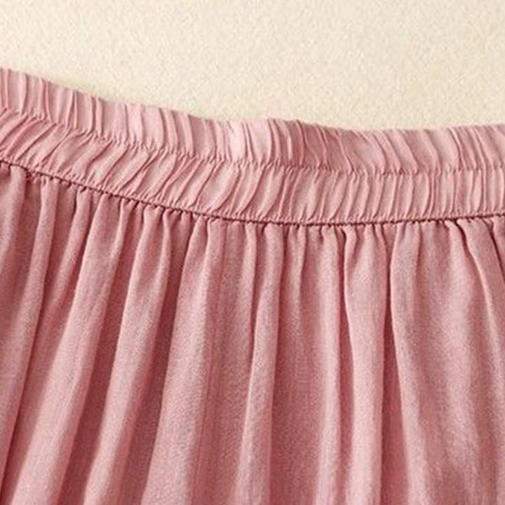 Buddha Stones Side Embroidery Design Cotton Women's 7-8 Length Wide Leg Pants With Pockets - image 17