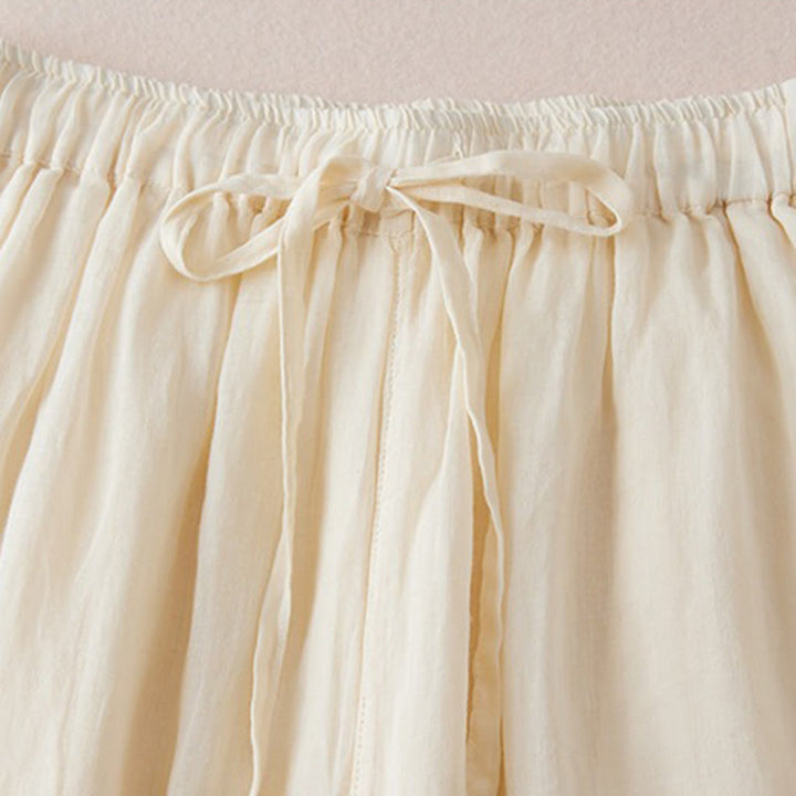 Buddha Stones Casual Lining Design Cotton Women's 7-8 Length Wide Leg Pants With Pockets - image 4