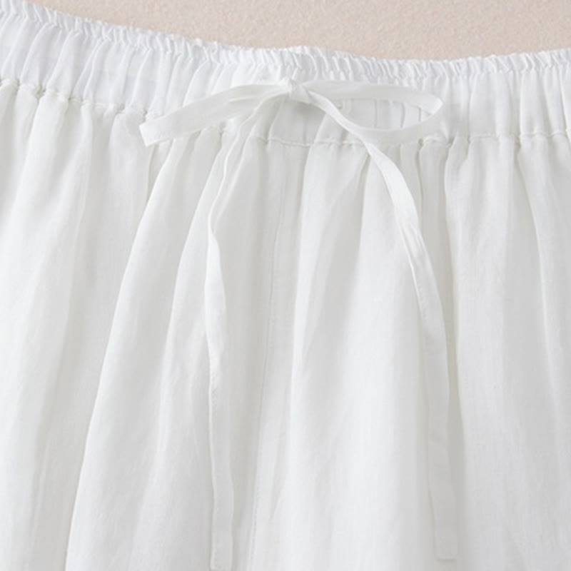 Buddha Stones Casual Lining Design Cotton Women's 7-8 Length Wide Leg Pants With Pockets - image 12