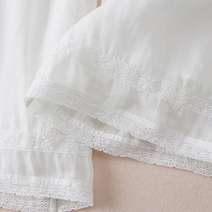 Buddha Stones Casual Lining Design Cotton Women's 7-8 Length Wide Leg Pants With Pockets - image 14