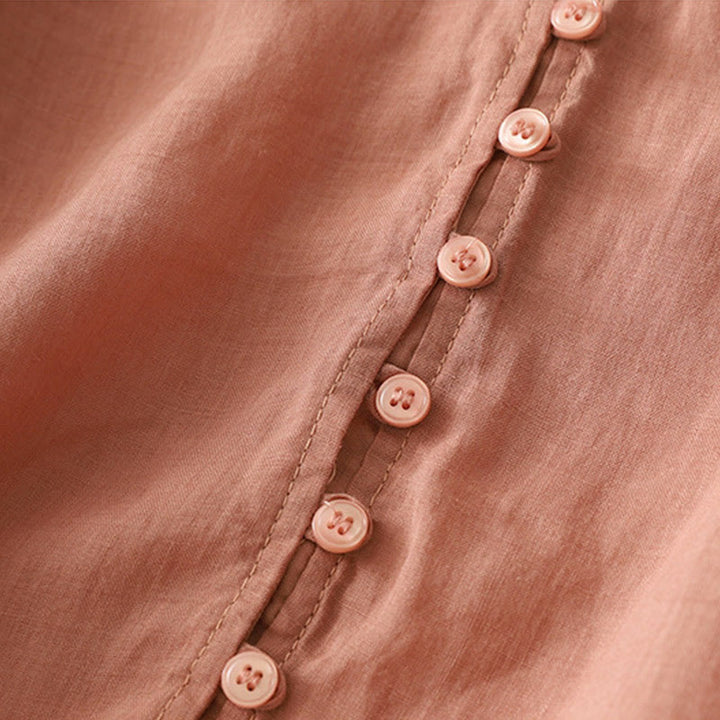 Buddha Stones Embroidery Button-down Women's Shirt - image 24
