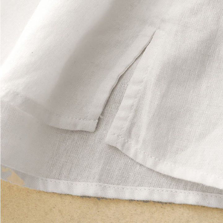 Buddha Stones Plain Lantern Sleeves Women's Cotton Shirt - image 18