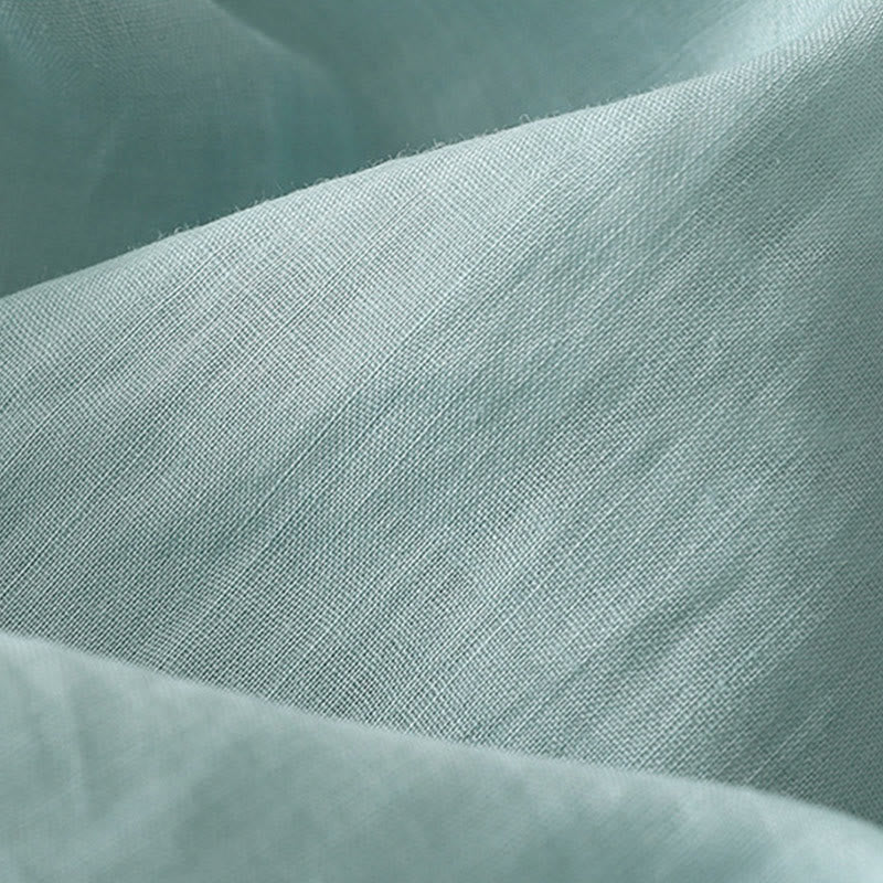 Buddha Stones Embroidery Flowers Single Breasted Women's Cotton Linen Shirt - image 25