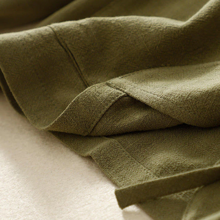 Buddha Stones Women's Cotton Linen Frog-Button Long Sleeve Jacket With Pockets - image 9