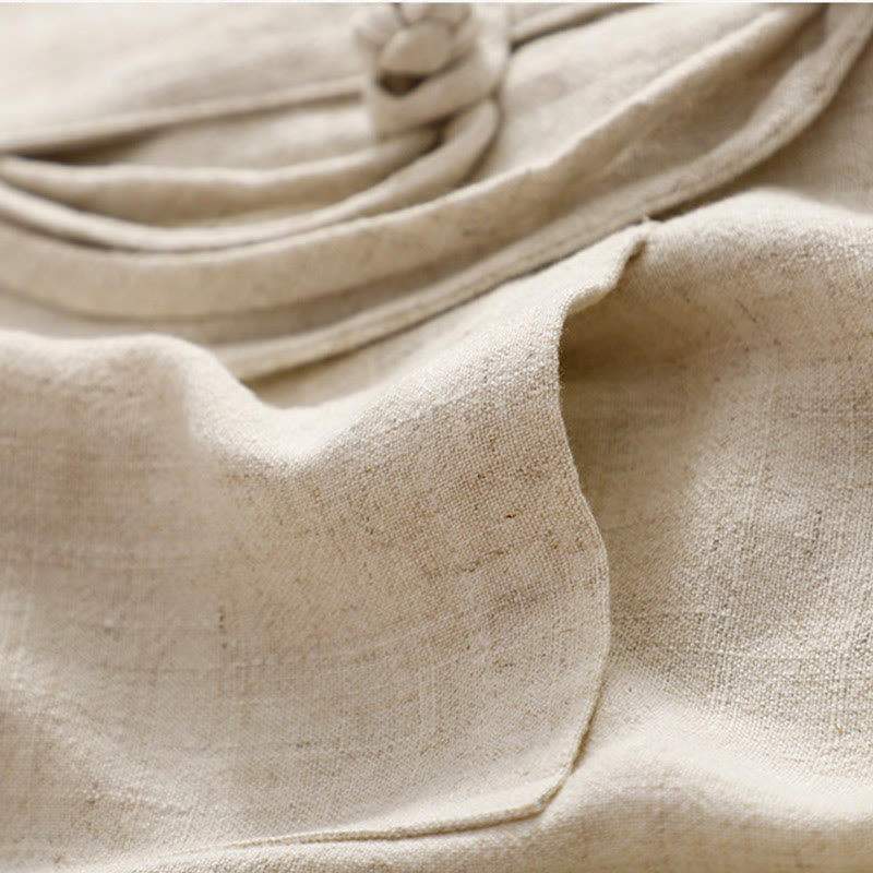 Buddha Stones Women's Cotton Linen Frog-Button Long Sleeve Jacket With Pockets - image 21