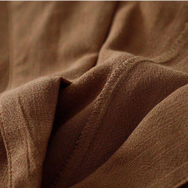 Buddha Stones Women's Cotton Linen Frog-Button Long Sleeve Jacket With Pockets - image 30