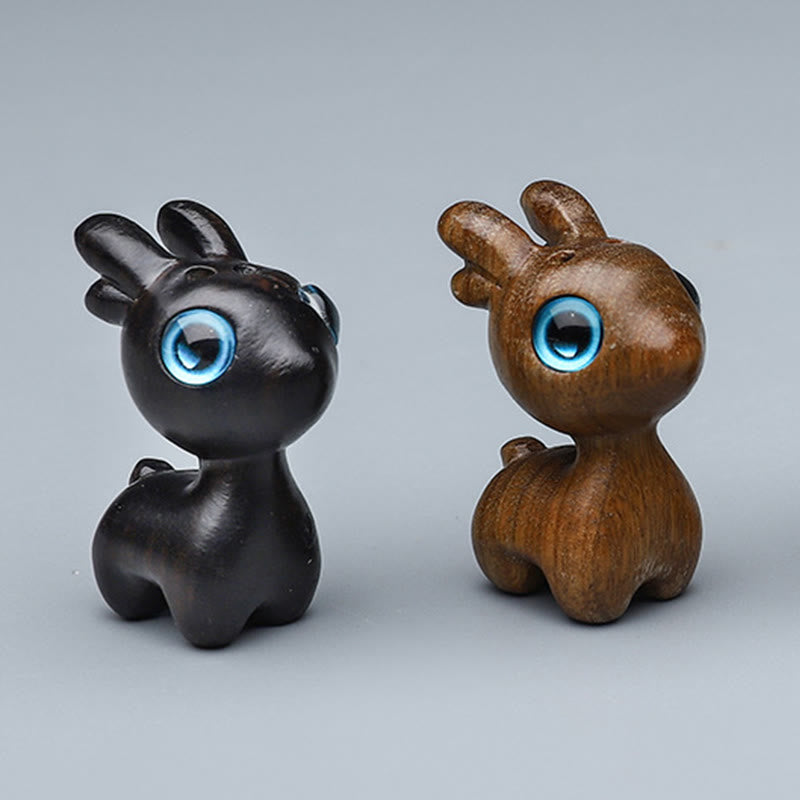 Buddha Stones Green Sandalwood Small Leaf Red Sandalwood Cute Cat Animals Soothing Peace Decoration - image 33