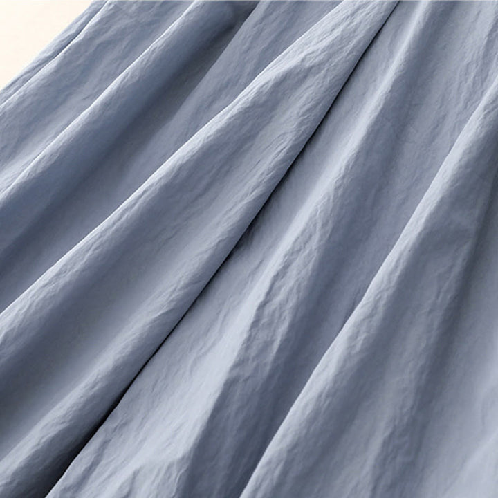 Buddha Stones Casual Hem Hollow Design Women's Cotton 7-8 Length Wide Leg Pants With Pockets - image 5