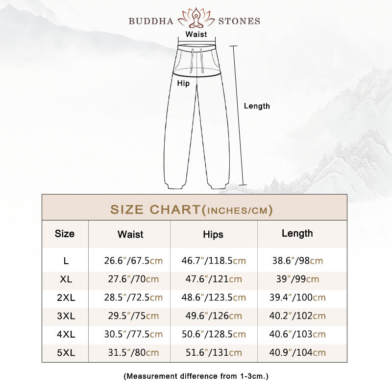 Buddha Stones Simple Drawstring Design Men's Pants With Pockets - image 4