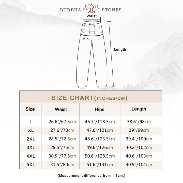 Buddha Stones Simple Drawstring Design Men's Pants With Pockets - image 4