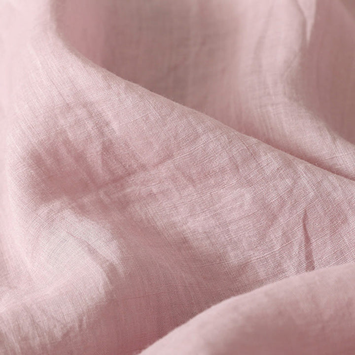 Buddha Stones Symmetrical Embroidery Cotton Linen Women's Half Sleeves Shirt - image 9