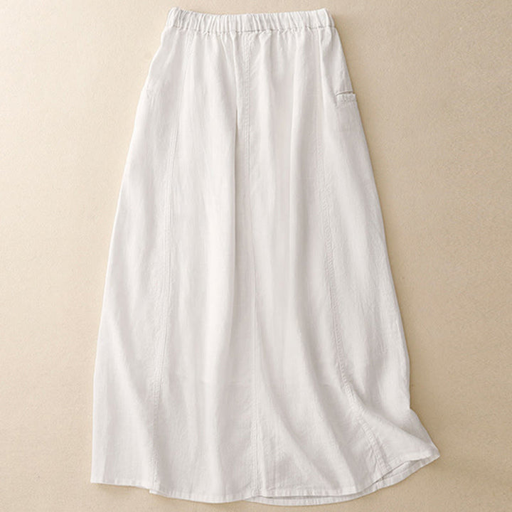 Buddha Stones Drawstring A-line Elastic Waist Women's Skirt - image 5