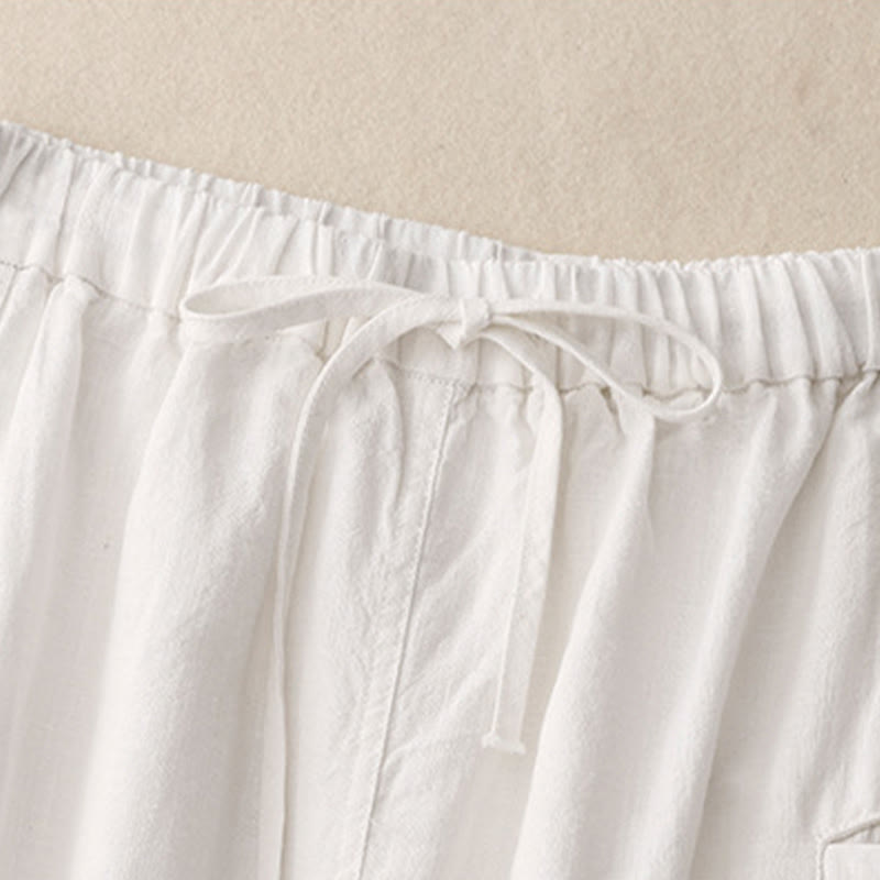 Buddha Stones Drawstring A-line Elastic Waist Cotton Women's Skirt - image 7