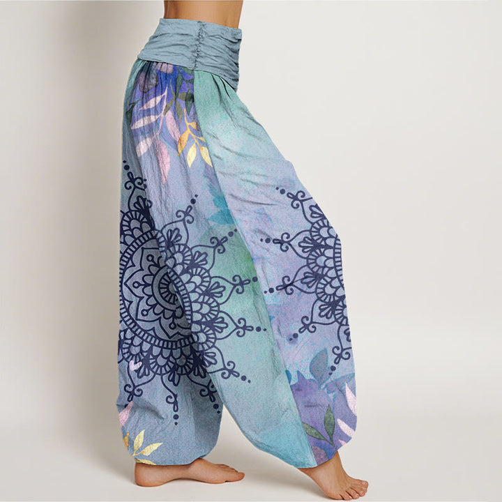 Buddha Stones Cotton Casual Mandala Pattern Women's Harem Pants - image 6