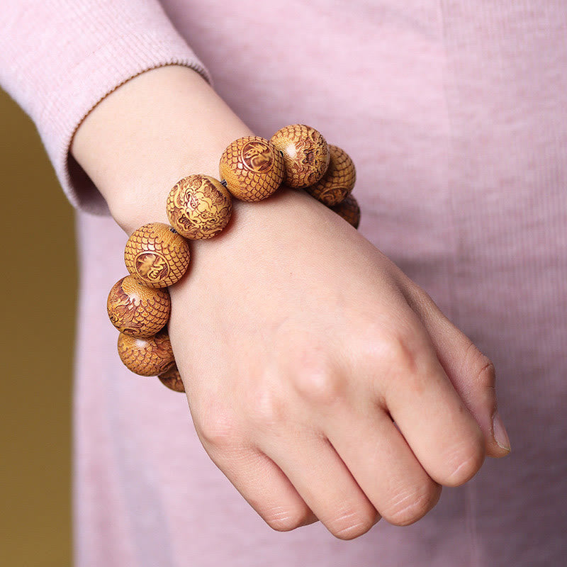 FREE Today: Protection and Healing Carving Sandalwood Dragon Bracelet - image 3