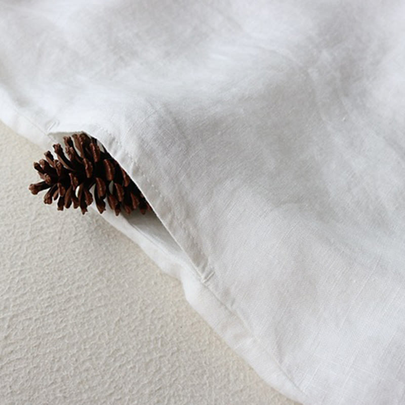 Buddha Stones Buttons Design Lapel Three Quarter Sleeve Midi Dress With Pockets - image 9