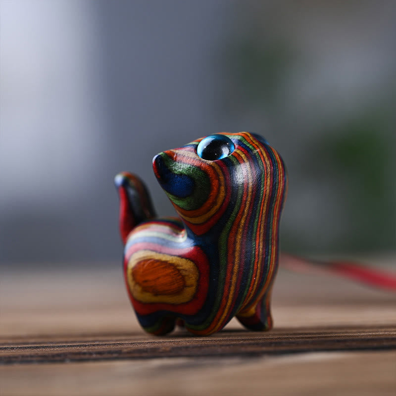 Buddha Stones Rainbow Eucalyptus Cute Cat Animals Calm Decoration - image 1