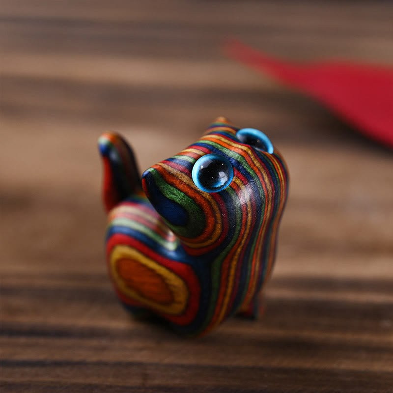 Buddha Stones Rainbow Eucalyptus Cute Cat Animals Calm Decoration - Blue Eye(33*21*32mm) - image 0