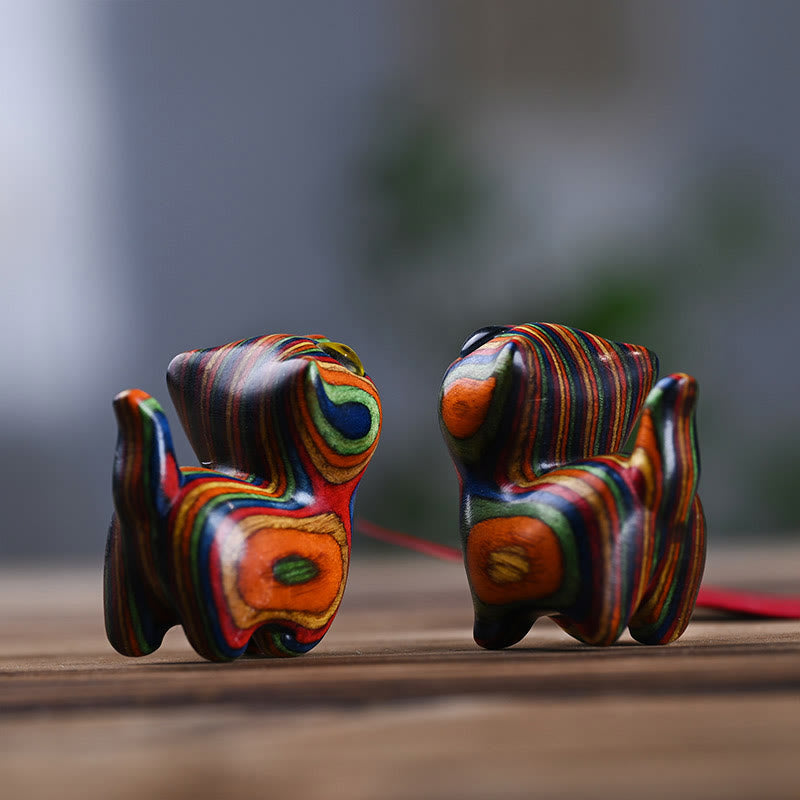 Buddha Stones Rainbow Eucalyptus Cute Cat Animals Calm Decoration - image 9