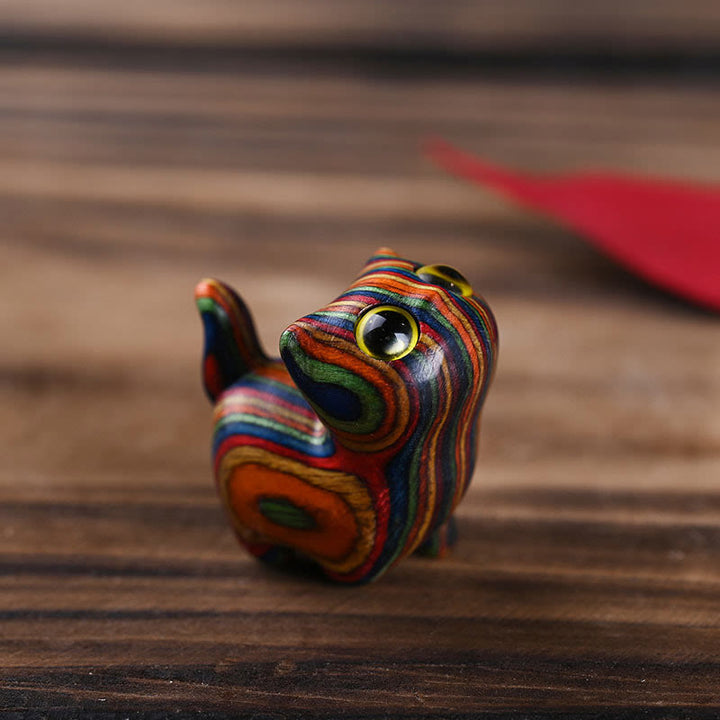 Buddha Stones Rainbow Eucalyptus Cute Cat Animals Calm Decoration - Yellow Eye(33*21*32mm) - image 4