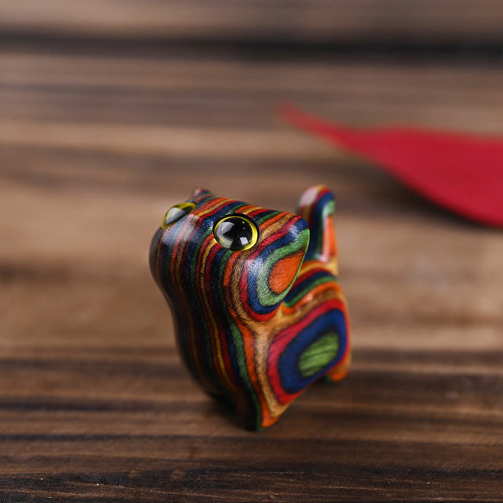 Buddha Stones Rainbow Eucalyptus Cute Cat Animals Calm Decoration - image 5