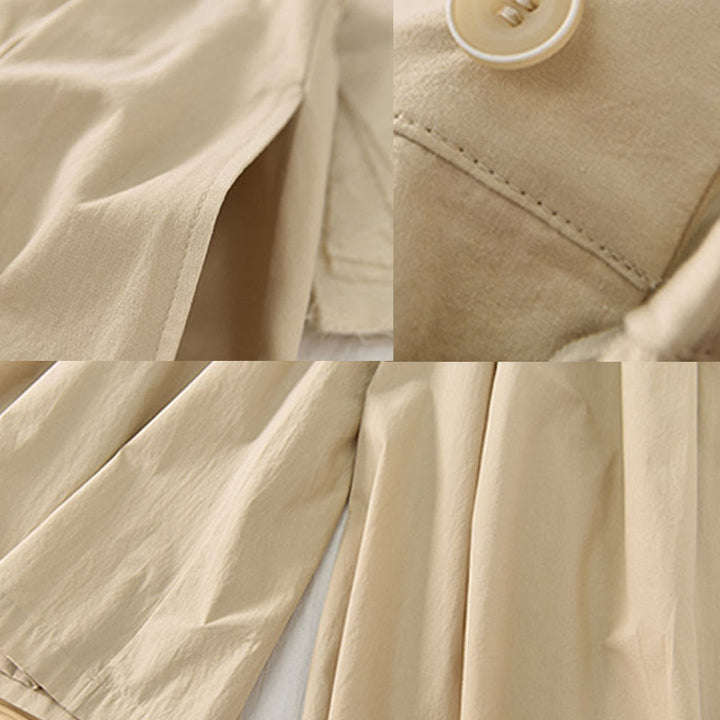 Buddha Stones Casual Plain Loose Cotton Women's Wide Leg Pants With Pockets - image 14