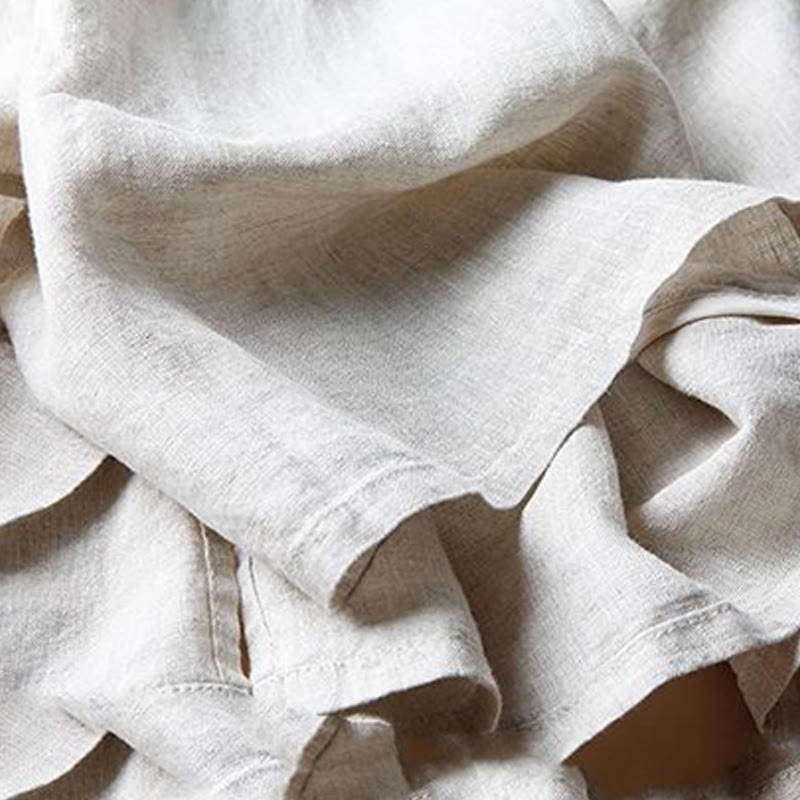 Buddha Stones Casual Cotton Slit Hem Women's 7-8 Length Wide Leg Pants With Pockets - image 6