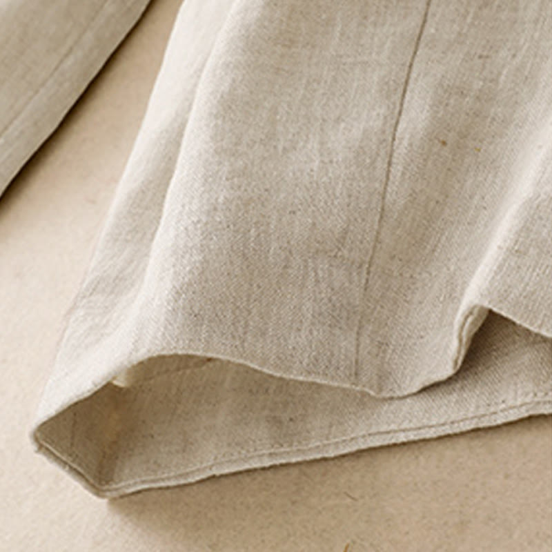 Buddha Stones Summer Plain Women's Cotton Linen Harem Pants With Pockets - image 13