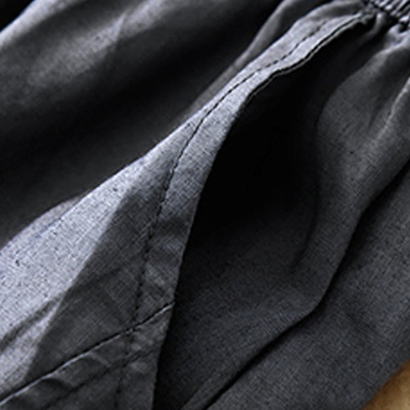 Buddha Stones Casual Plain Cropped Pants Women's Harem Pants With Pockets - image 1