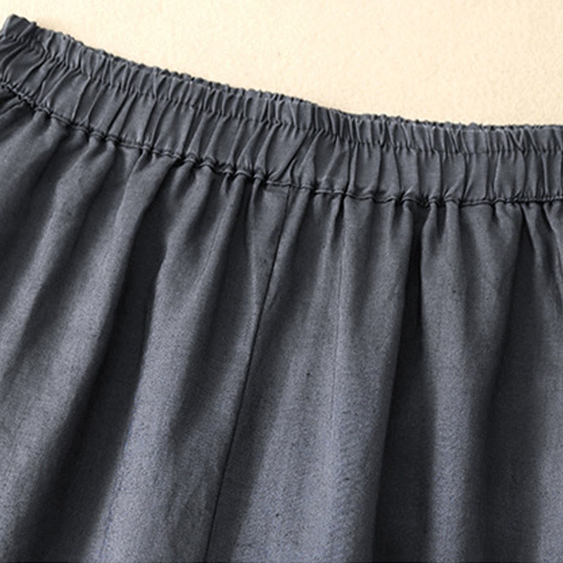 Buddha Stones Casual Plain Cropped Pants Women's Harem Pants With Pockets - image 2
